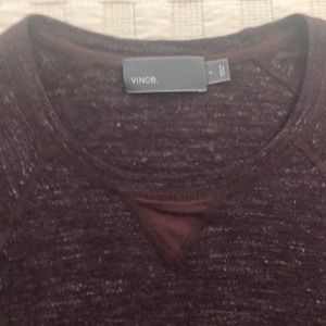 Lightweight Vince heathered maroon jersey